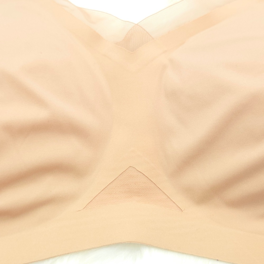 Honeylove Crossover Bra Women 2X Beige Sand Wireless Support Seamless Excellent - Picture 5 of 8